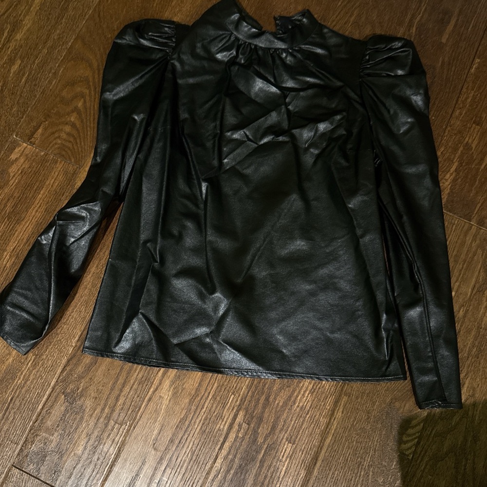 Express Sleek Black Leather Jacket